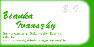 bianka ivanszky business card